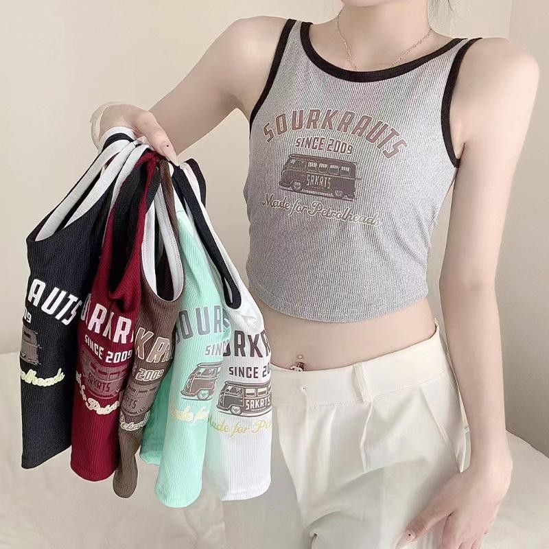 #288 เสื้อกล้ามเอวลอย ใส่สบาย ฟองน้ำในตัว เหมาะกับทุกชุด มีให้เลือกทั้งหมด 6 สี