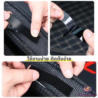 Amaz เทปตีนตุ๊กแกมีกาวในตัว แบบ ขน+หนาม และ มีกาวด้านนอก ติดผ้าม่าน ติดหน้าต่าง 10Pcs/แพ็ค Nylon Buckle
