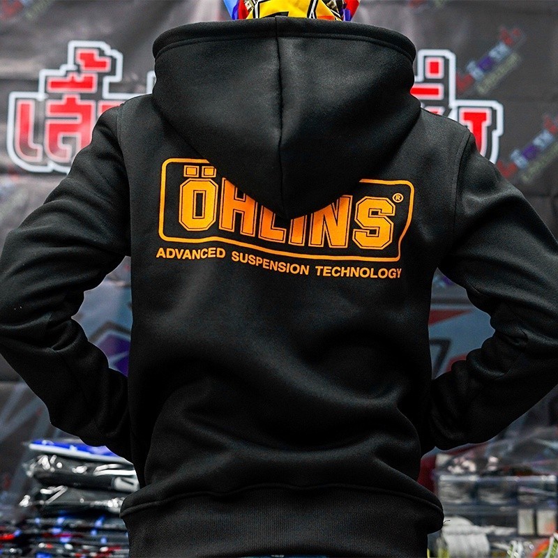【HOT】 KGNPRO® | เสื้อฮู้ด OHLINS | Hoodie | Polar Fleece ผ้าสำลี สกรีนบล็อค | MotocycleSize S-5XL