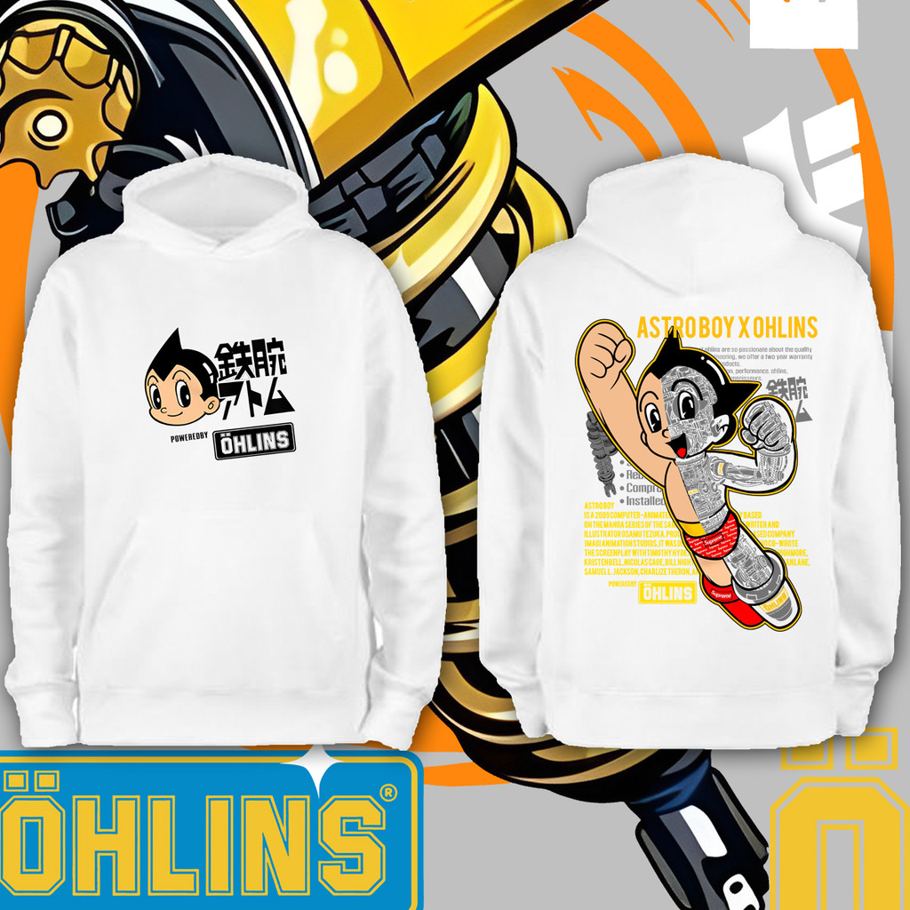 เสื้อฮู้ดลายกราฟิก OHLINS x ASTROBOY เท่มาก...Made in Thailand คุณภาพสูง