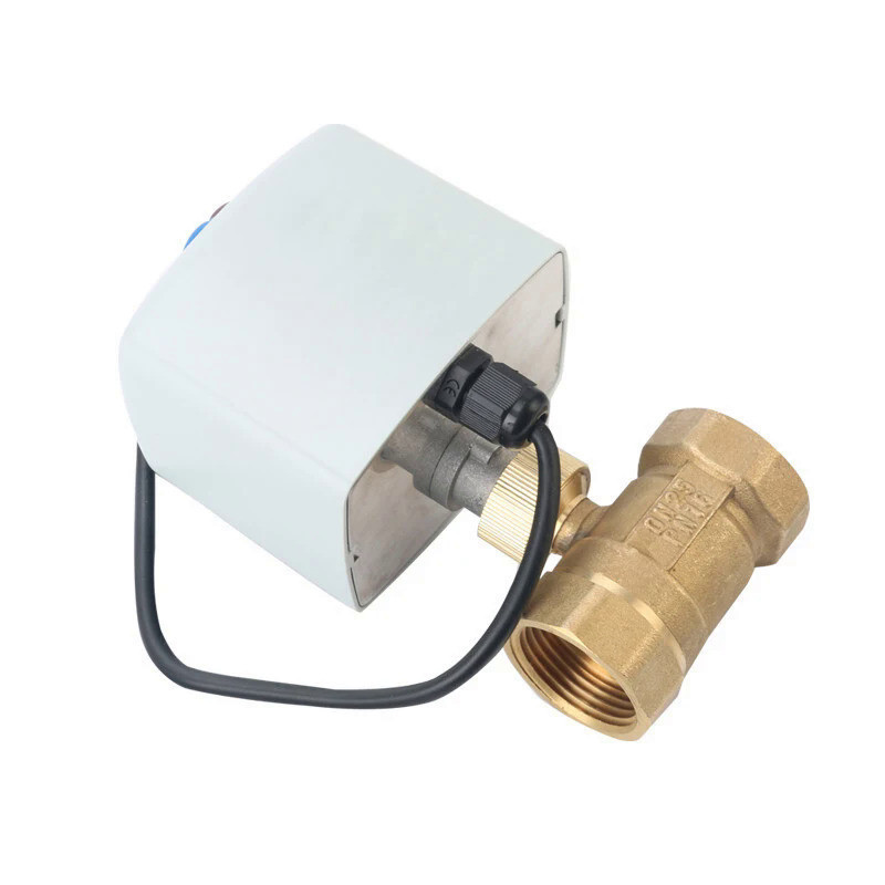 1/2" 3/4" 1" 2" Motorized Ball Valve 3-Wire 2 Control AC24V AC220V DC12V DC24V Brass Electric Ball V