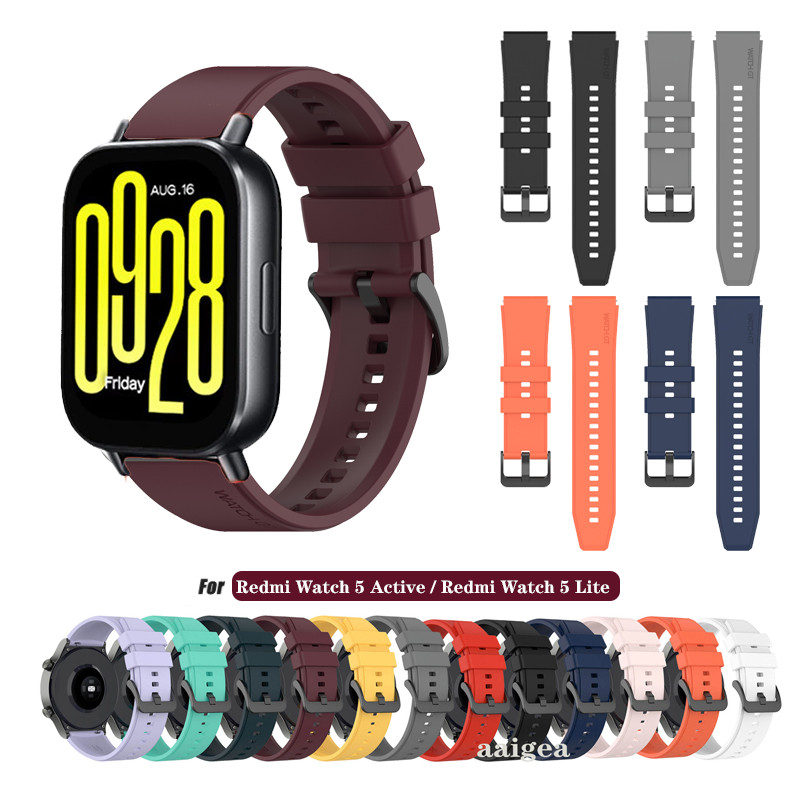 Universal 22 มม.สายคล้องคอซิลิโคนสําหรับ Redmi Watch 5 Active / Redmi Watch 5 Lite