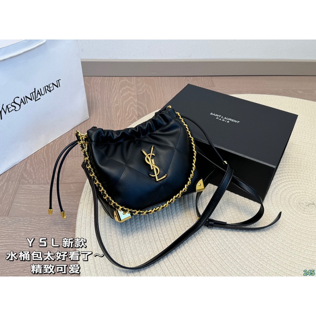 Ysl กระเป๋าสะพายผู้ชายและผู้หญิงกระเป๋าสะพาย Tote กระเป๋าผู้หญิงกระเป๋าถือกระเป๋าช้อปปิ้งหรูหรา