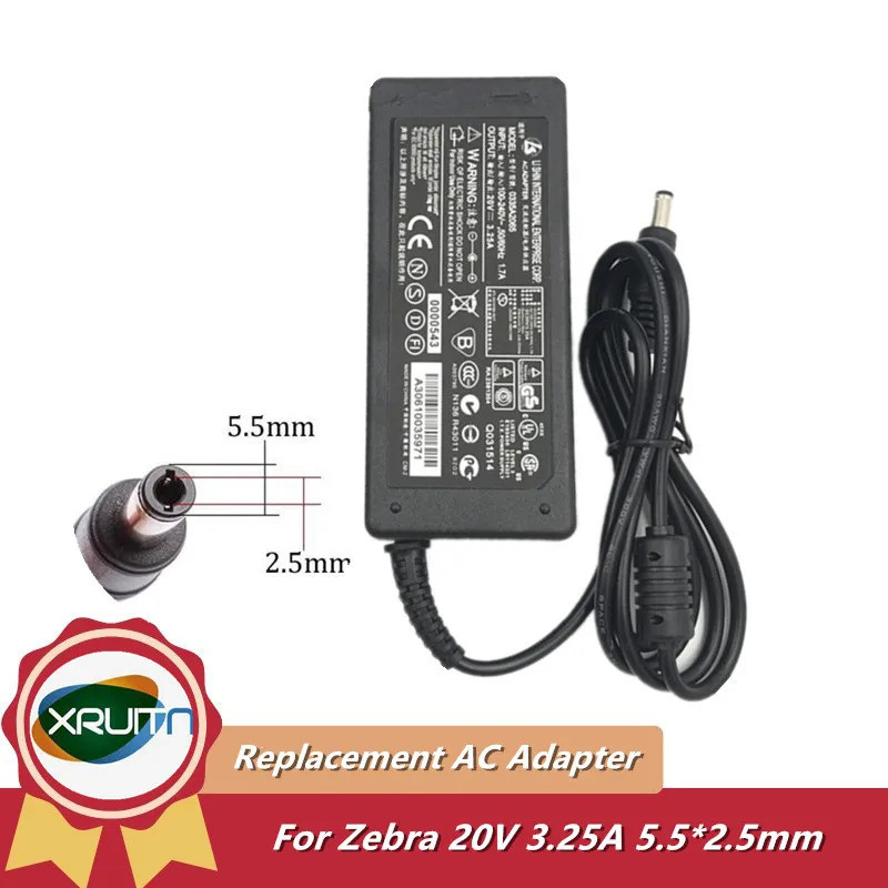 เปลี่ยน 20V 65W AC DC Adapter Charger สําหรับ Zebra GK888T LP2844 TLP2844-Z GC420 GC420T GC420d LP27