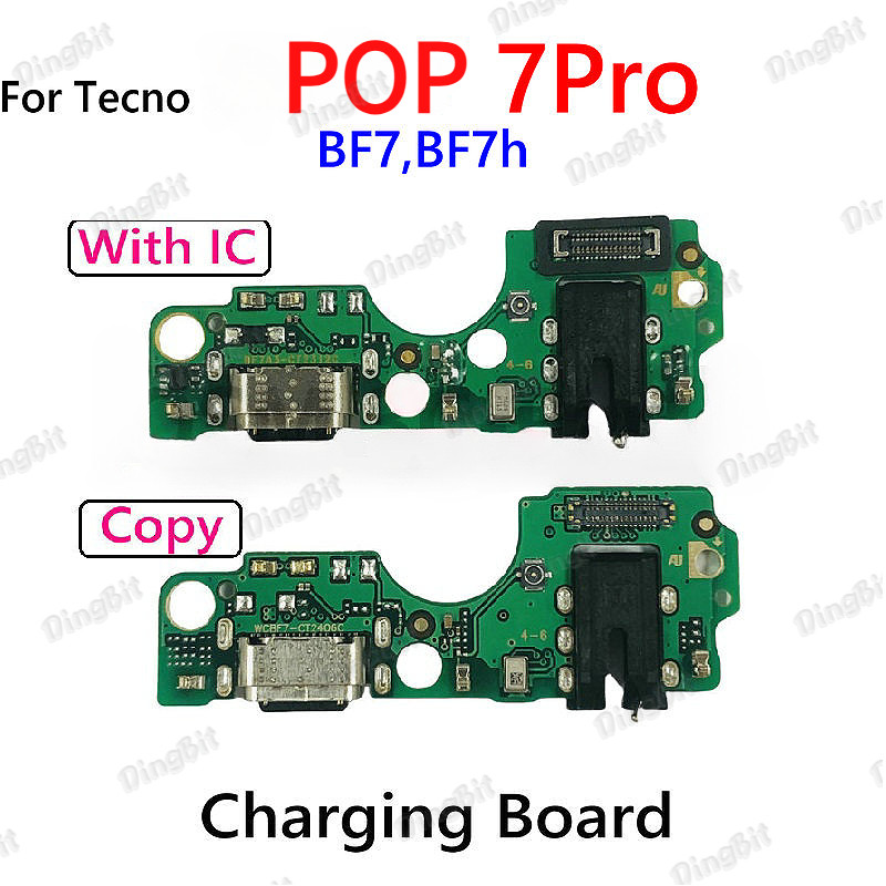 Charger Dock USB ชาร์จพอร์ตปลั๊ก Flex สําหรับ Tecno POP 7pro BF7 BF7n