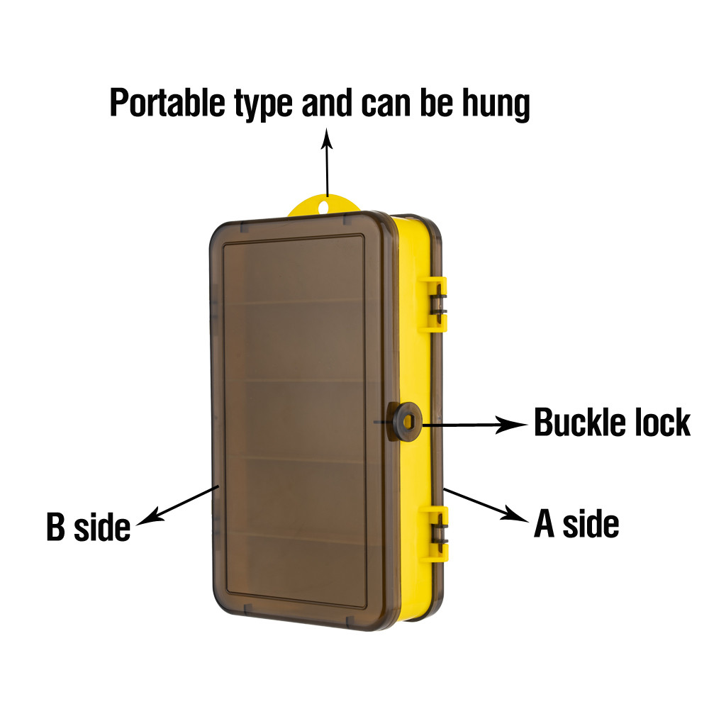 กล่องอุปกรณ์ตกปลาสองด้าน กันน้ำ พกพาได้ สำหรับล่อและตะขอ เหยื่อจัดเก็บ organizer - รูปที่ 6