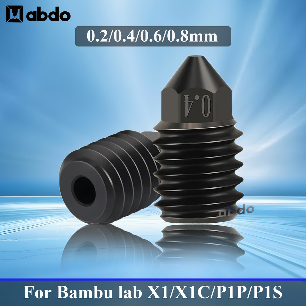 3D Printer Nozzle 0.2/0.8mm Hardened Steel nozzle P1P nozzle For Bamboo P1S 3d printer accessories f