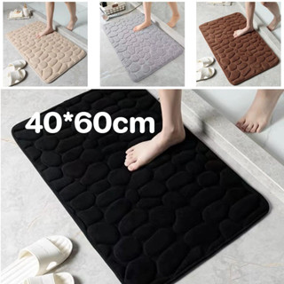 พร้อมส่ง พรมในห้องน้ำ 40*60cm ลายหิน กันลื่น ดูดซับน้ำ ทางเข…