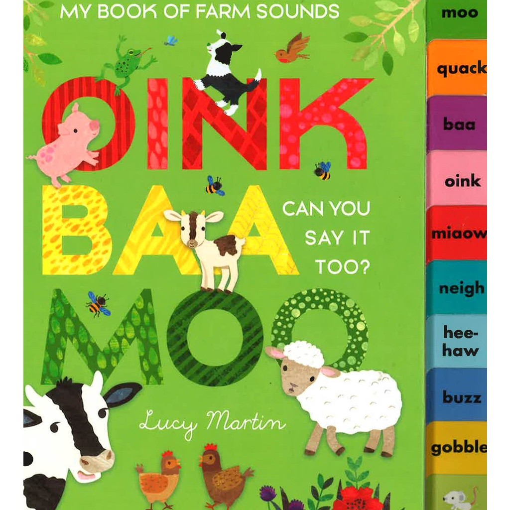หนังสือเด็ก Oink Baa Moo หนังสือ ภาษาอังกฤษ  ปกแข็ง Board book BBW