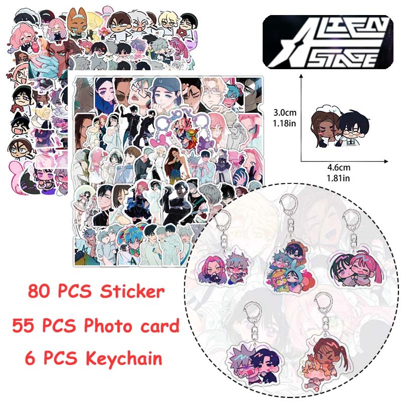 อะนิเมะ Alien Stage Photocard สติกเกอร์ Mizi Suae Till Ivan Hyuna Luka พวงกุญแจของขวัญความงาม