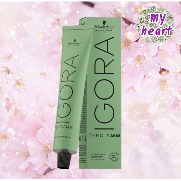 (ไม่แถมไฮ) Schwarzkopf Igora Zero AMM 60 ml ครีมเปลี่ยนสีผมปราศจากแอมโมเนีย ปกปิดผมขาวได้มากถึง 100%