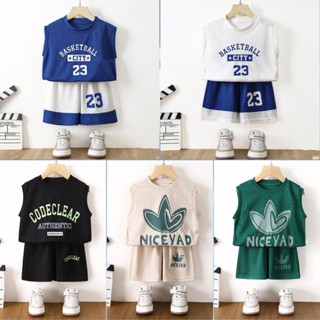 ชุดบาสเก็ตหล่อๆ บอลฤดูร้อนใหม่ สำหรับเด็กผู้ชาย ชุดกีฬาสำหรั…