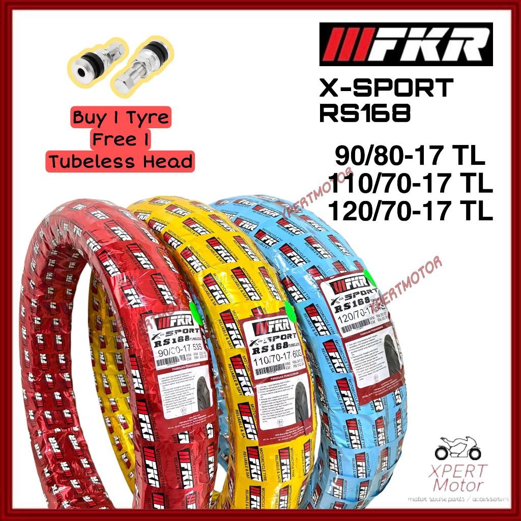 FKR Bunga X-SPORT RS168 Bunga Victra 70/90-17 80/90-17 90/80-17 110/70-17 120/70-17 Tayar Tubeless