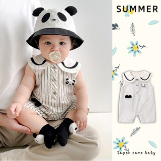 เสื้อแขนกุดบอดี้สูทเด็กทารก 0-24 เดือน ลายแพนด้าน่ารัก สไตล์…