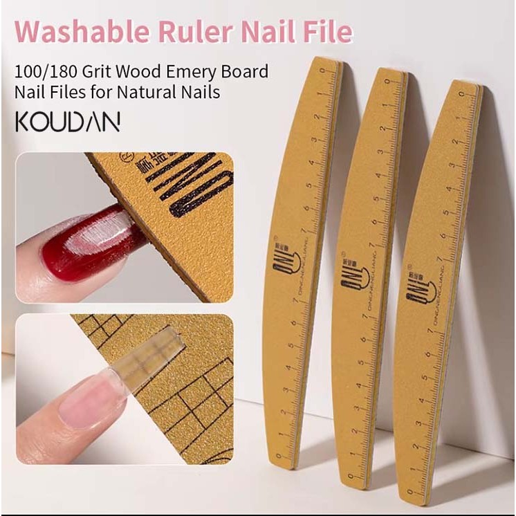 เล็บไฟล์เล็บเครื่องมือทําเล็บเล็บเครื่องมือยาทาเล็บ น้ํายาล้าง แถบฟองน้ําขัดสองด้านพร้อมขนาดรูปเล็บ สุด ๆ ทนต่อการสึกหรอ คูดัน