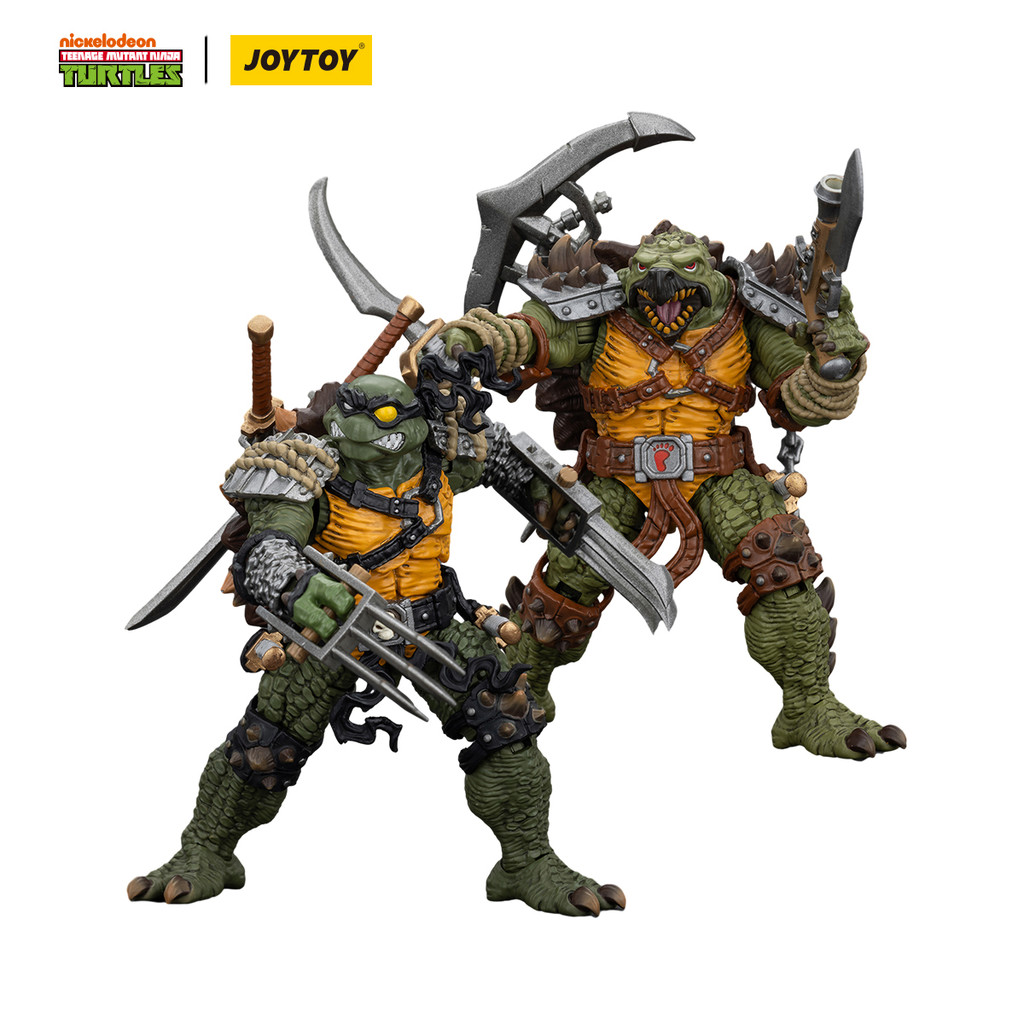 JOYTOY 1/18 Action Figure TMNT Slash & Tokka ของเล่นโมเดลอนิเมะ