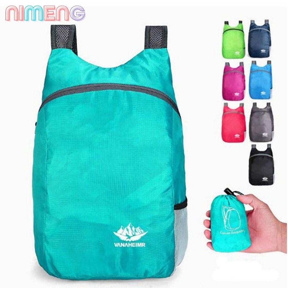 NIMENG น้ําหนักเบา Packable กระเป๋าเป้สะพายหลังกลางแจ้งพับได้ Ultralight ผู้ชายผู้หญิง Daypacks