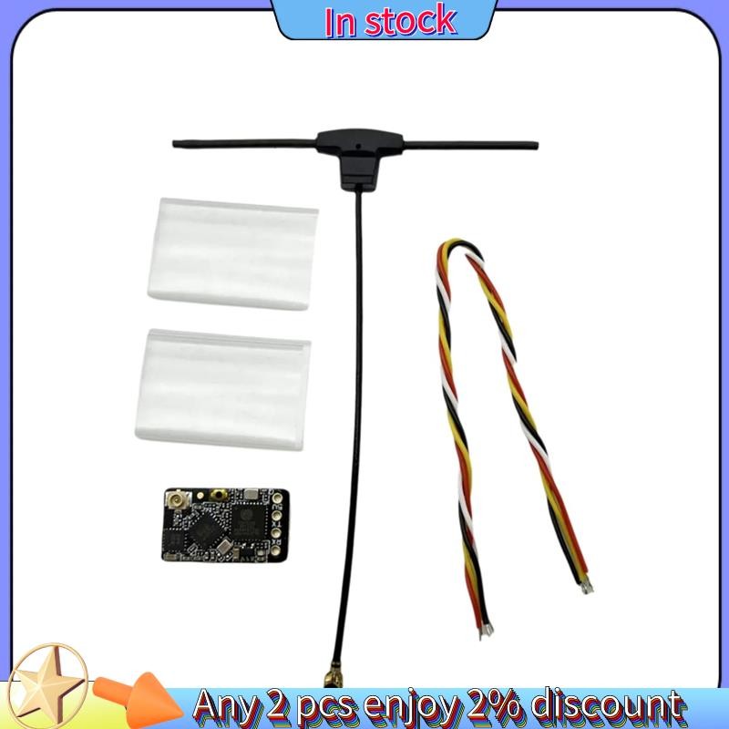 ในสต็อก-ตัวรับสัญญาณ Nano RX พร้อม T-เสาอากาศสําหรับจัมเปอร์ TX16S FPV RC Racing Drone RX