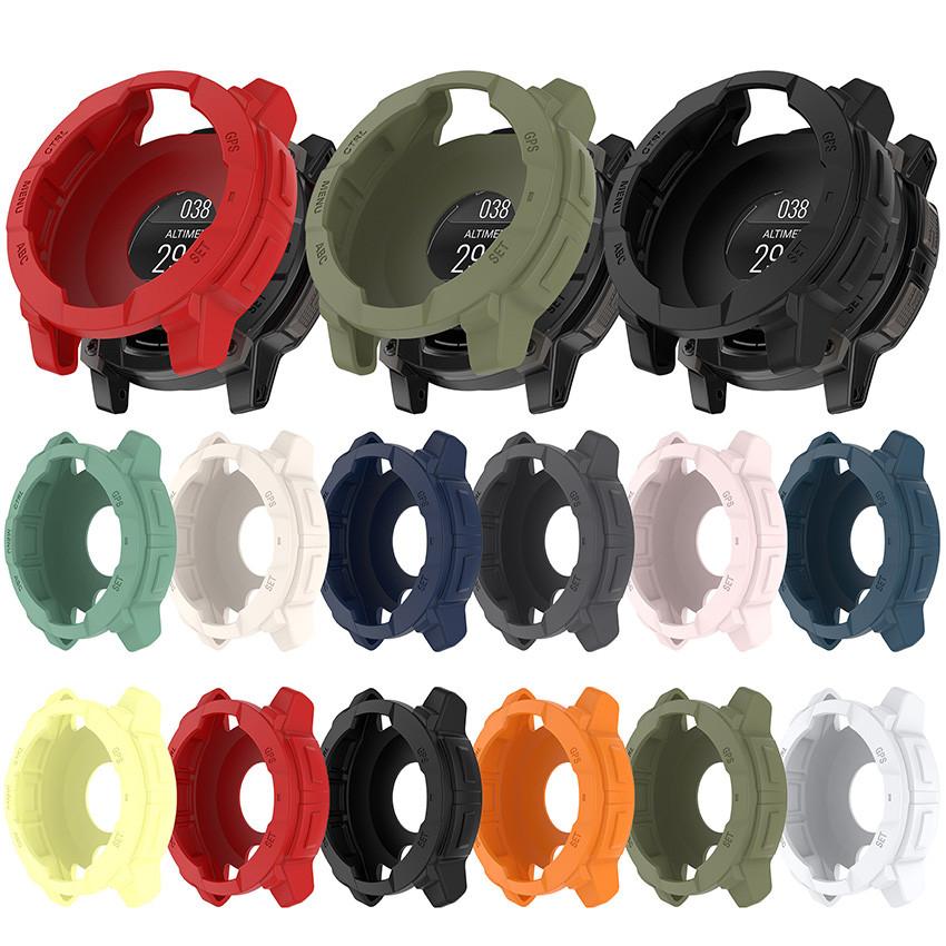 เคสซิลิโคนนาฬิกา Soft Gel เคสป้องกันอุปกรณ์เสริมสําหรับ Garmin Instinct3 AMOLED /Garmin Instinct3 SO