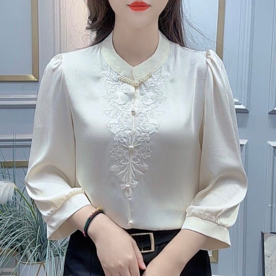 Filipiniana Barong Shirt สำหรับผู้หญิง แขนสั้น เสื้อลำลองอย่างเป็นทางการ