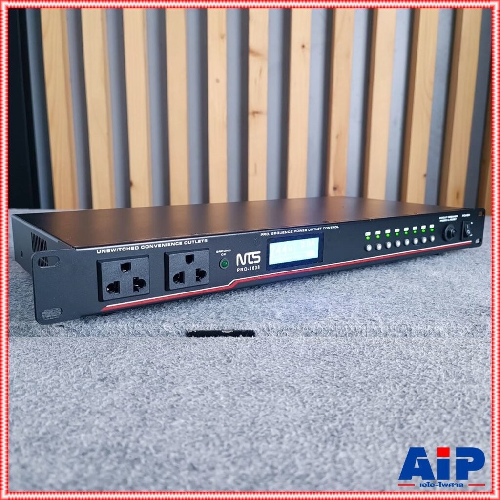 NTS PRO-1608 Sequence Power Distributor ปลั๊กราง จ่ายไฟสำหรับติดแล็ค เอ็นทีเอส ปลั๊กไฟติดแร็ค PRO 1608 PRO1608 เอไอ-ไ...
