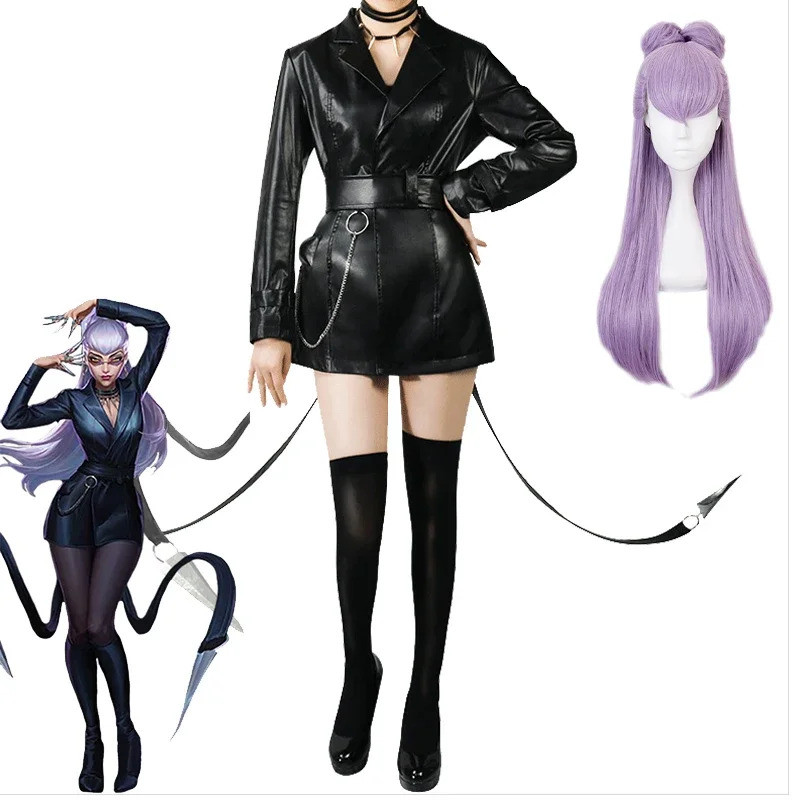 Baddest KDA Evelynn คอสเพลย์เครื่องแต่งกาย LOL KDA คอสเพลย์เกม Baddest Evelynn เครื่องแต่งกายเซ็กซี่