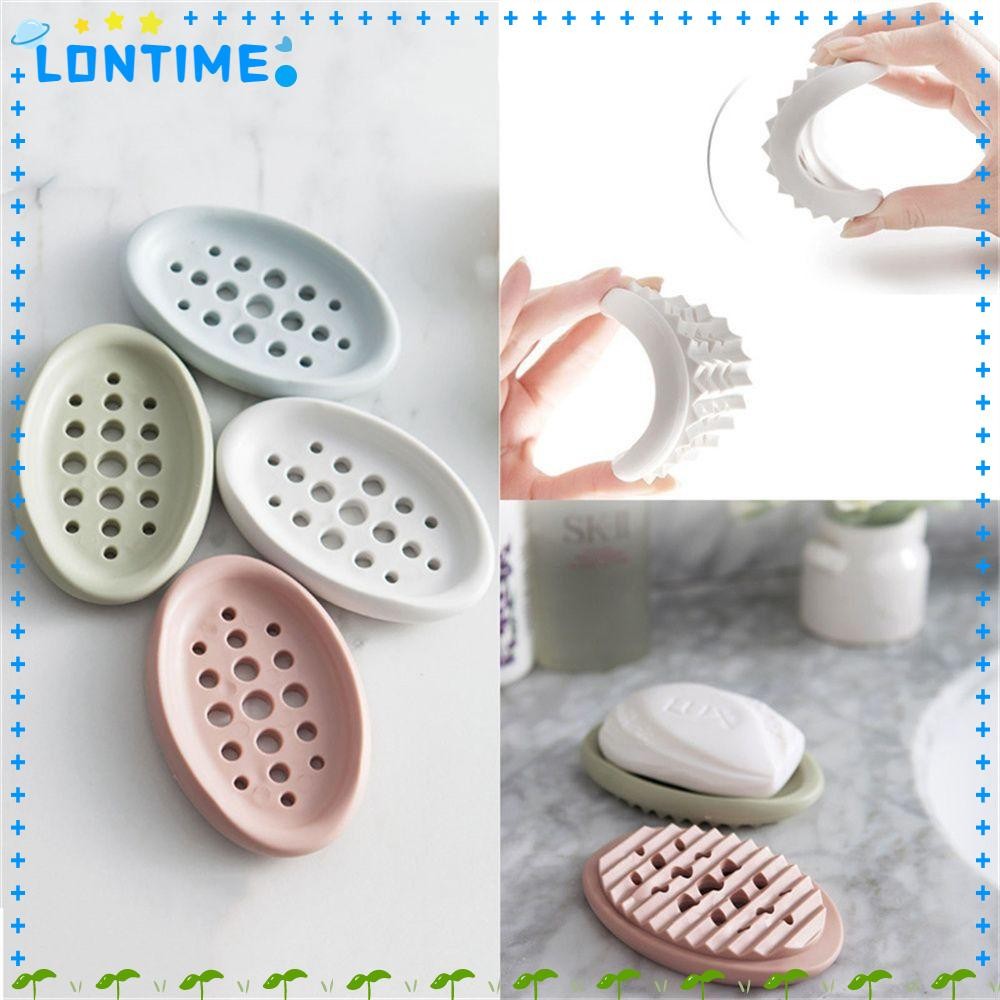 LONTIME ที่วางสบู่ ถาดกันลื่น ชั้นวางสบู่ แผ่นเก็บของในห้องน้ํา