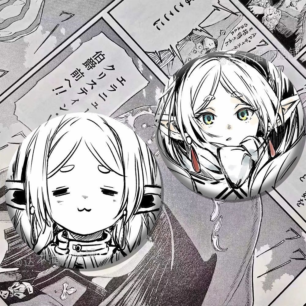 < Frieren: Beyond Journeys End > Black White Frieren Anime Two-Dimensional Bar Black White Frierrys 