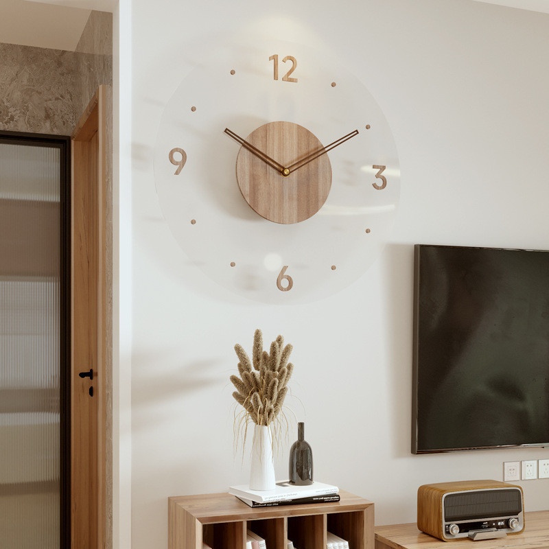 BC 35 ซม.นาฬิกาแขวนไม้ขนาดใหญ่เงียบญี่ปุ่น Muji สไตล์ Minimalist Home Décor Quart Jam Dinding Kayu ร่วง Tamu ขนาดเล็กสบายๆ