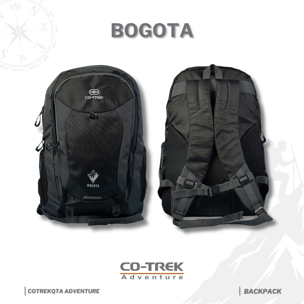 Co-Trek Daypack Bogota 21L สีดํา สีเทา/กรมท่า/ไนลอน/ล่าสุด