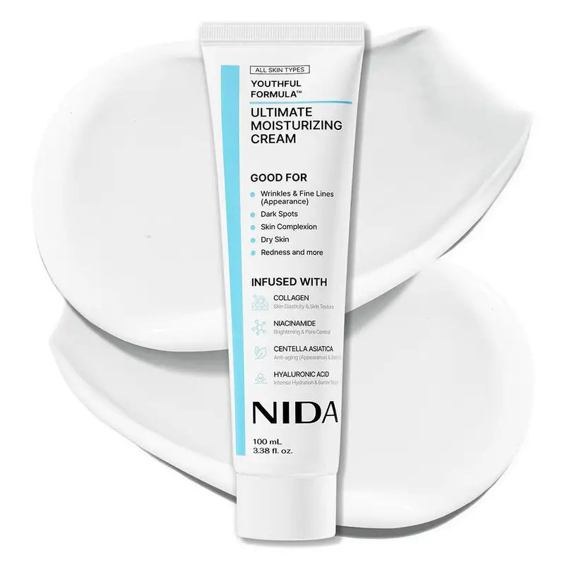 NIDA Daily Ultimate Moisturizing Cream Repair Redness Essence Serum Repairing Calming Pores Anti-Aging Skin Care
