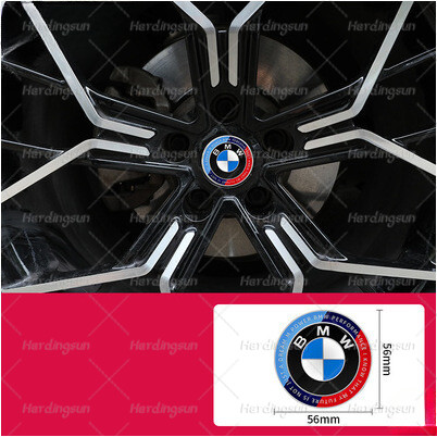 4 Pcs 68 มม./ 56 มม.สําหรับ BMW Center Caps 50th Anniversary โลโก้ยางรถศูนย์สติกเกอร์ Hub Cap Emblem