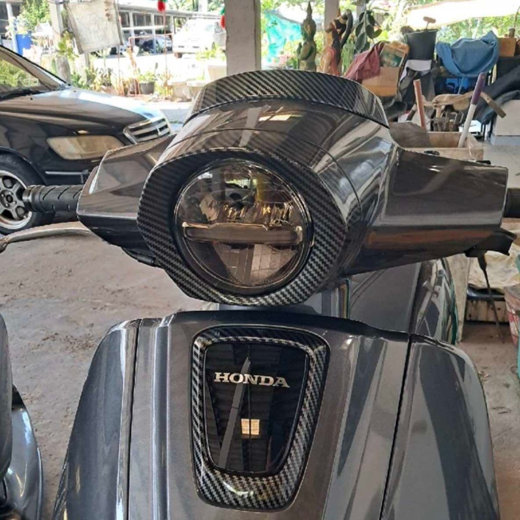 ส่งจากไทย For Honda Giorno125 ชิ้นงานศูนย์ทำเคฟล่าเปลือกแท้ศูนย์ Honda100% เงาฉ่ำเคลือบแลคเกอร์2Kเคฟล่า5Dงานพรี่เมี่ยม - รูปที่ 4