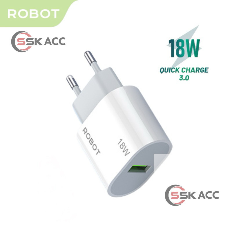 เครื่องชาร์จ Adaptor 18W 3A ROBOT RT-P18 ชาร์จเร็ว QC3.0 ของแท้
