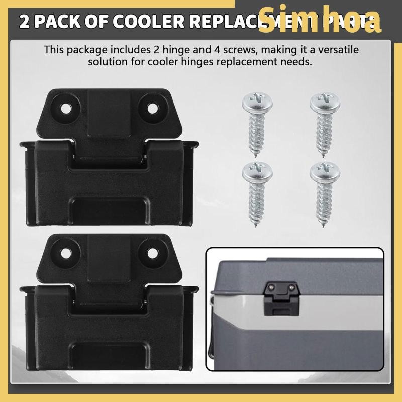 2 ชิ้น Cooler เปลี่ยนบานพับสีดําพร้อมสกรูติดตั้งปิดที่ปลอดภัยอุปกรณ์เสริมมืออาชีพประสิทธิภาพสูงสําหร