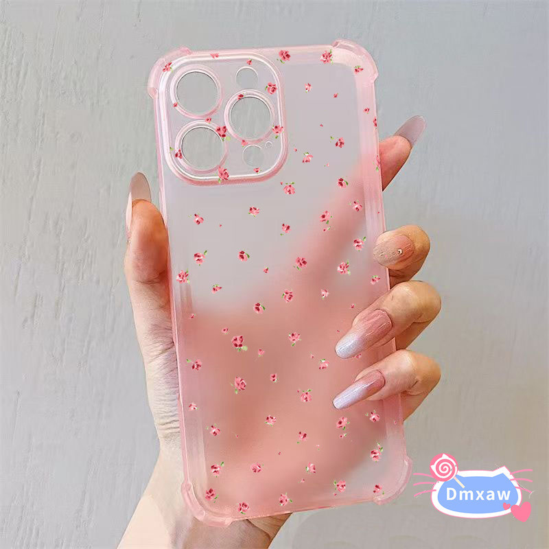 Rose ดอกไม้เคสโทรศัพท์สําหรับ OPPO A6 Pro F31 A5 5G A5X A96 A76 A35 A15 A15S A79 A98 A97 A57 A77 A55 A56 A9 A5S A12s A12 5G พิมพ์ดอกไม้ปลอกสี่มุมกันกระแทก