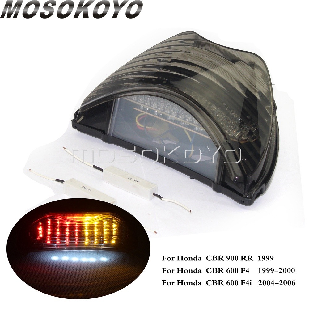 MO Sport รถจักรยานยนต์ด้านหลังเบรกไฟท้าย W/สัญญาณไฟแบบบูรณาการสำหรับฮอนด้า CBR900RR CBR600F4 CBR600F
