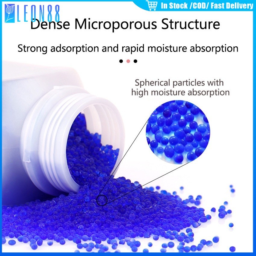 ของมาใหม่！500g ซิลิก้าเจลสีน้ำเงิน สีส้ม สารดูดความชื้น เม็ดดูดความชื้น