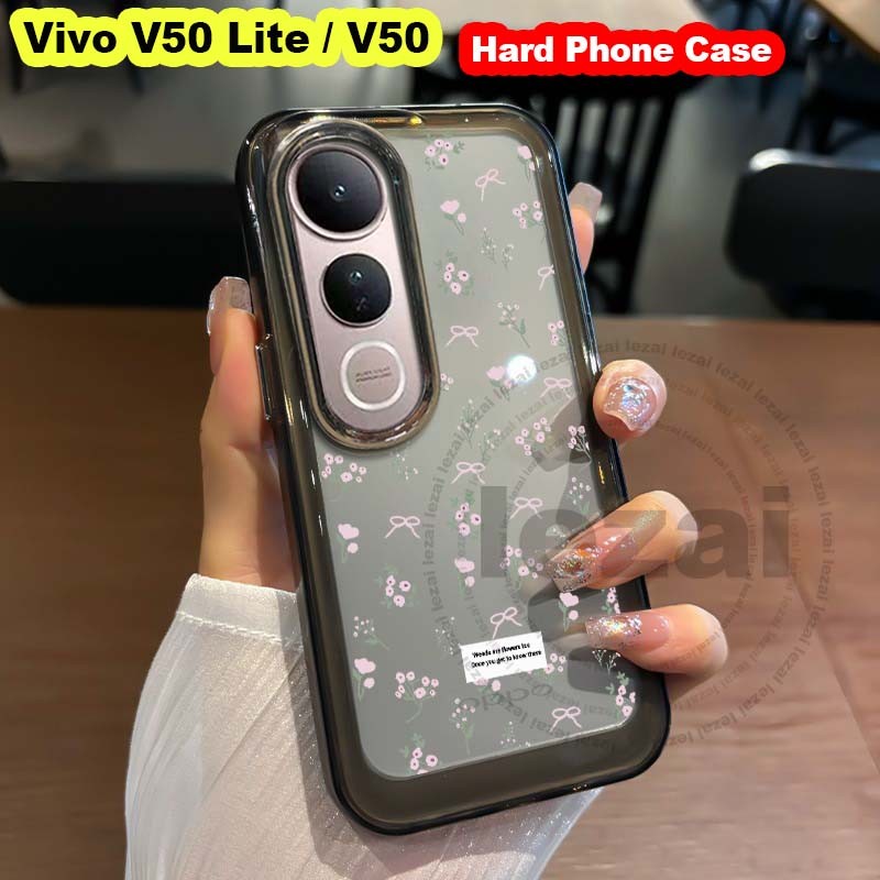 เคส Vivo V50 Lite 5G V 50 V50Lite 5G เคสแข็งใสดอกไม้กันกระแทก