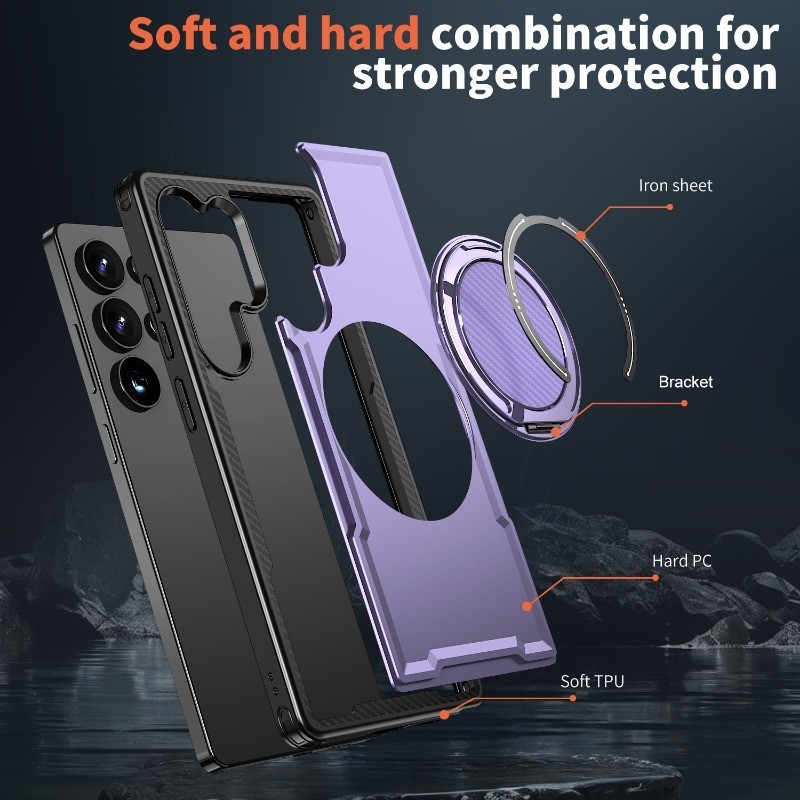 เคสโทรศัพท์แม่เหล็กที่แข็งแกร่งที่เรียบง่ายและส่วนบุคคลเหมาะสําหรับ Samsung S21 S22 S23 S24 S25 Plus Ultra Edge A14 A15 A16 A35 A36 A55 A56 Ultra-thin Fine โทรศัพท์ป้องกันกรณี