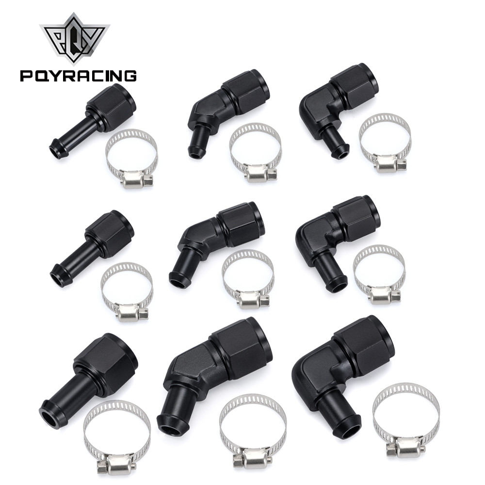 GFemale AN6 AN8 Swivel Barb Fittings Adapter 0 45 90 Degree Quick Connect Aluminum Elbow Adapter Swi