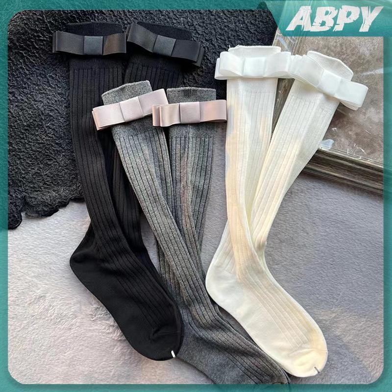 Louislife ผู้หญิงถุงเท้า Bow Tie น่ารักสไตล์ญี่ปุ่นผู้หญิง Lolita เข่าถุงเท้าสูงแฟชั่นคอสเพลย์เซ็กซี