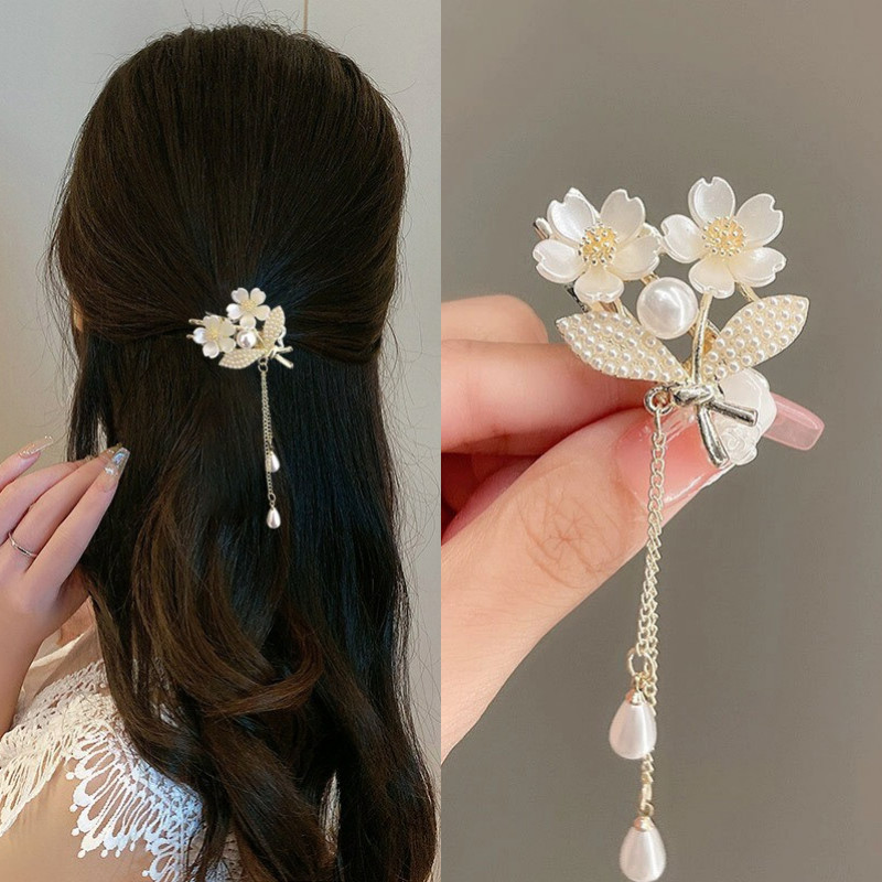 พู่Hairpin แฟชั่นเกาหลี เพชรสังเคราะห์ สวมใส่ง่าย เสริมความสวยงามให้ทรงผมของคุณ