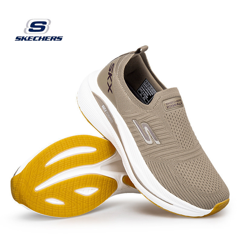 ผู้ชายและผู้หญิงกลางแจ้ง * Sketchers_ MAX CUSHION รองเท้าผ้าใบขนาดใหญ่ตาข่าย Breathable รองเท้าเทนนิ