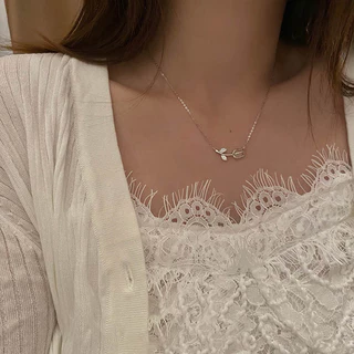 สร้อยคอทิวลิปรุ่นใหม่ จี้เกาหลีสไตล์แฟชั่น สร้อยคอกระดูกไหปลาร้าสตรี เครื่องประดับของขวัญวันเกิด