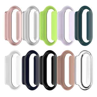 เคสพีซี + กระจกสำหรับ Xiaomi Mi Band 10 ฝาครอบป้องกันรอยขีดข่วนรอบด้าน ตัวป้องกันหน้าจอกันกระแทกสำหรับ Mi Band 10