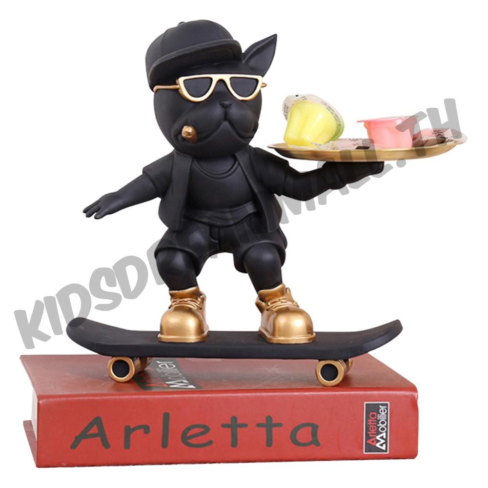 Pitbull Key ถาดเรซิ่นตกแต่ง Magnate Pitbull รูปปั้นมัลติฟังก์ชั่นสําหรับห้องนั่งเล่นห้องโถงตกแต่งบ้า