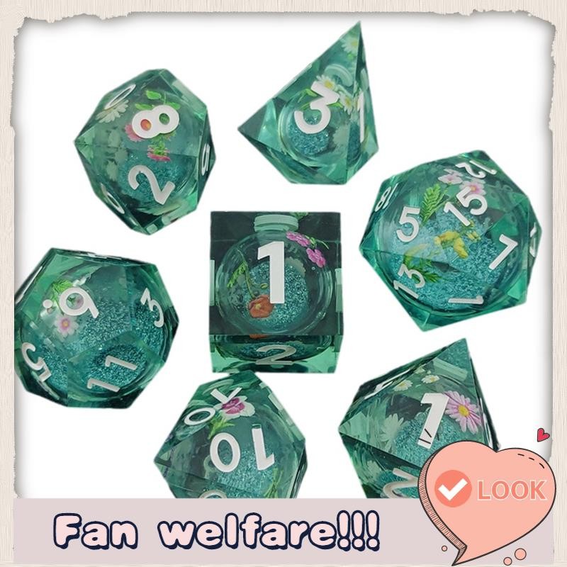 เรซิ่น Decal Quicksand สําหรับ DND ลูกเต๋า Coc Running Group ลูกเต๋า Dnd Cthulhu Polyhedron Running 