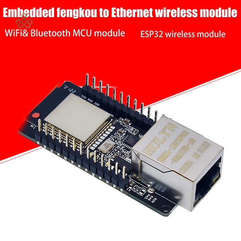 HELINYUE WT32-ETH01 ฝังพอร์ตอนุกรมเครือข่าย patible Ethernet WIFI Combo Gateway MCU ESP32 โมดูลไร้สา