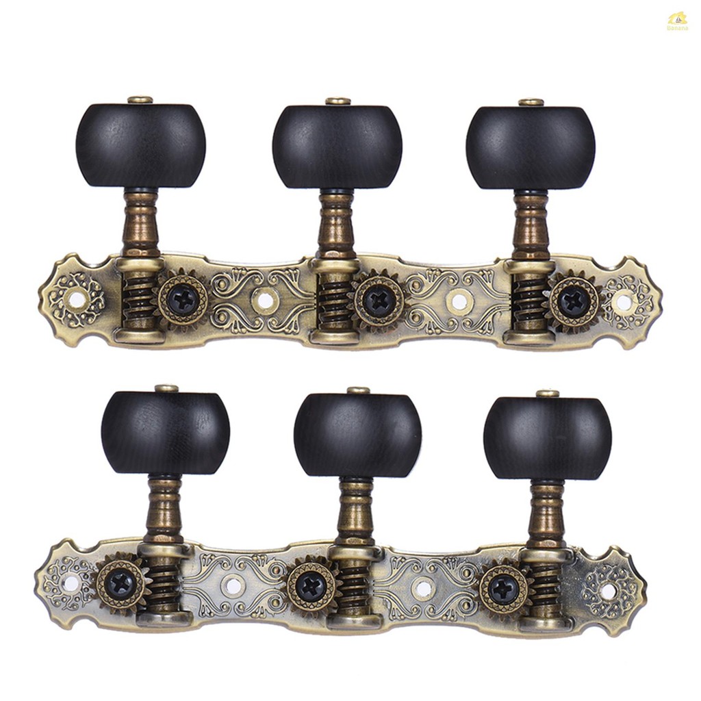 Alice 2 ชิ้น (L&R) กีตาร์คลาสสิกปรับแต่ง Peg Bronze Plated Acoustic Guitar หัวเครื่อง 1 : 16 ปุ่มปรั